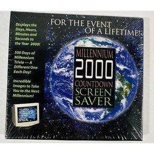 Millennium 2000 Countdown Screen Saver CD For Windows PC History New Sealed